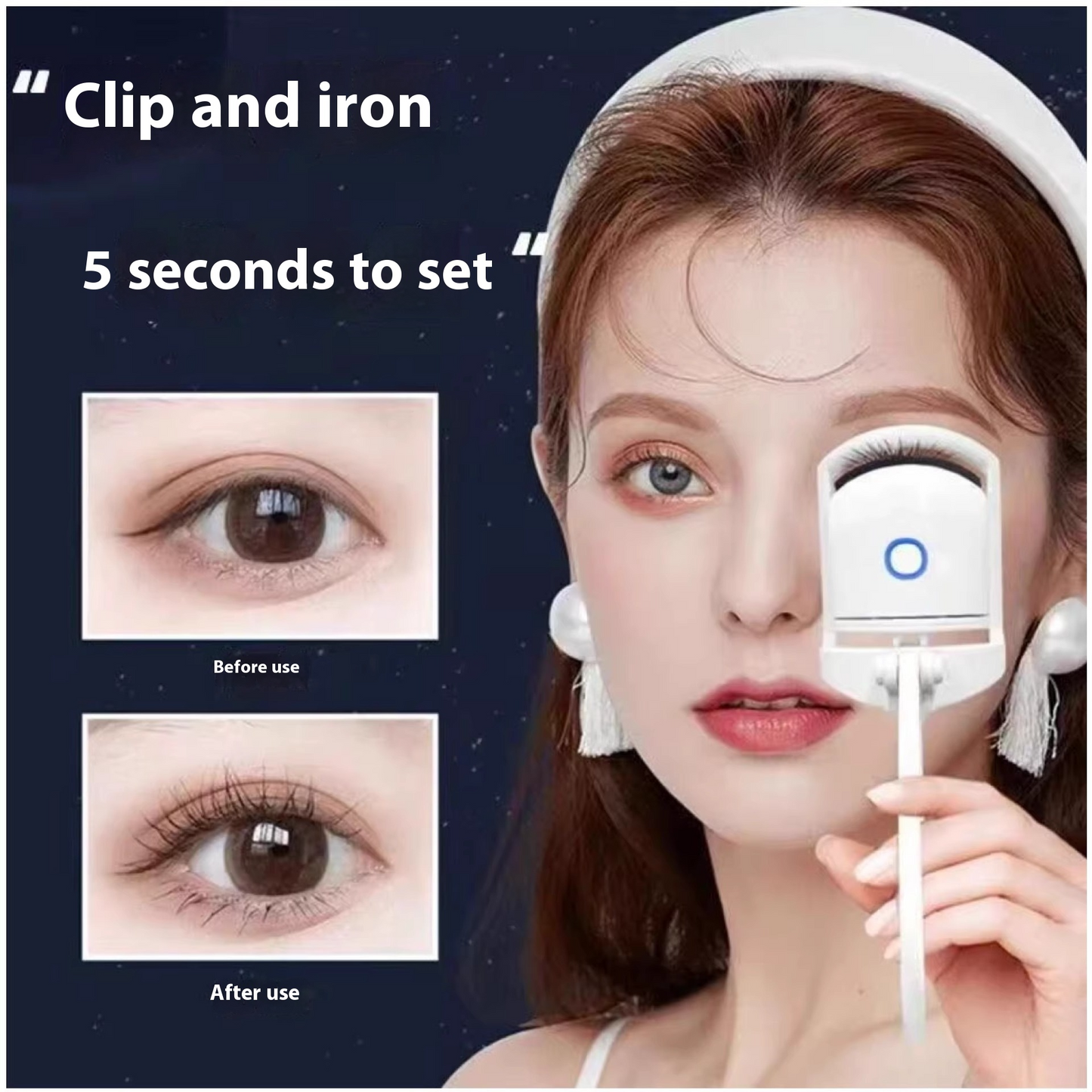 Heated Electric Eyelash Curler – USB Rechargeable