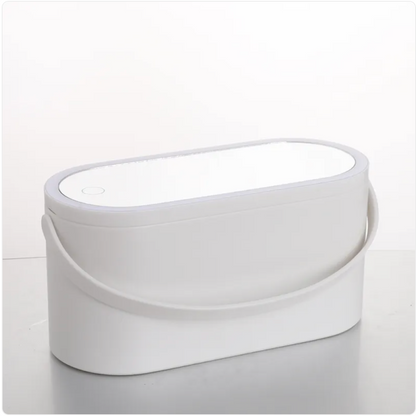 Portable LED Makeup Mirror & Travel Organizer Box