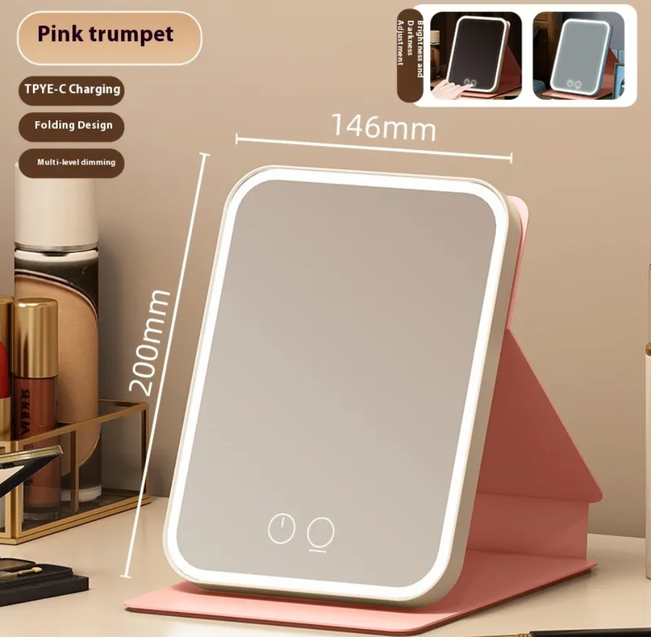 Large LED Makeup Mirror with Adjustable Brightness