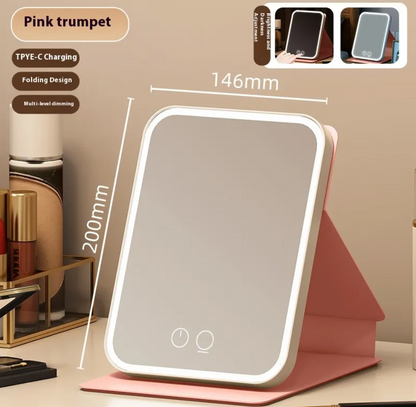 Large LED Makeup Mirror with Adjustable Brightness