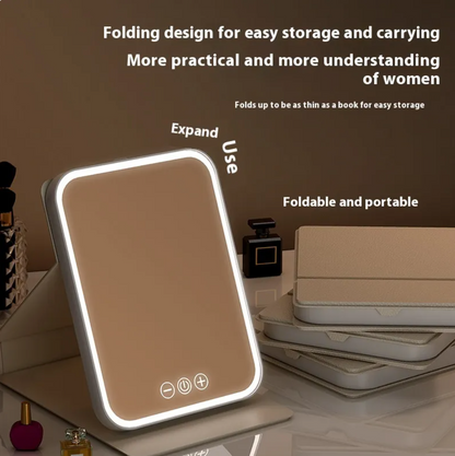 Large LED Makeup Mirror with Adjustable Brightness