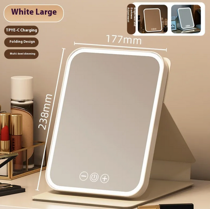 Large LED Makeup Mirror with Adjustable Brightness