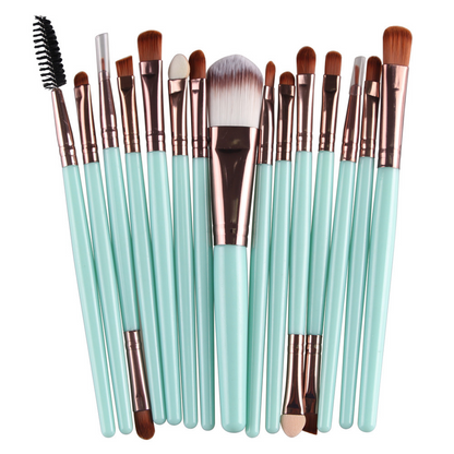 15-Piece Professional Makeup Brush Set