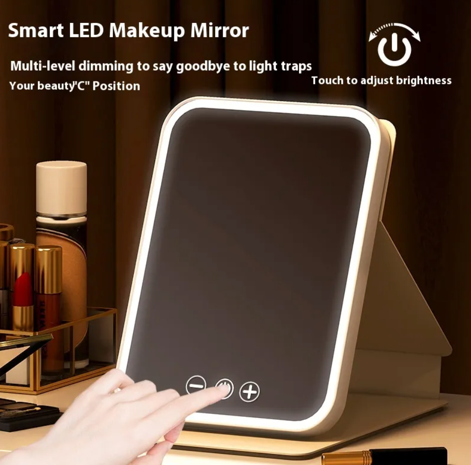 Large LED Makeup Mirror with Adjustable Brightness