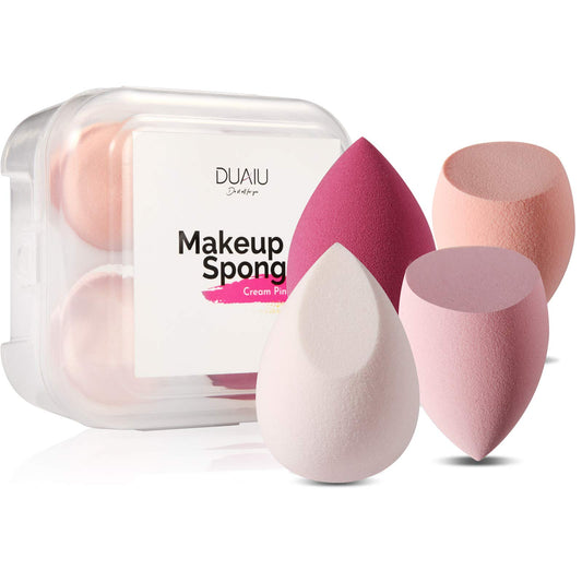 4-Piece Makeup Sponge Set with Storage Case