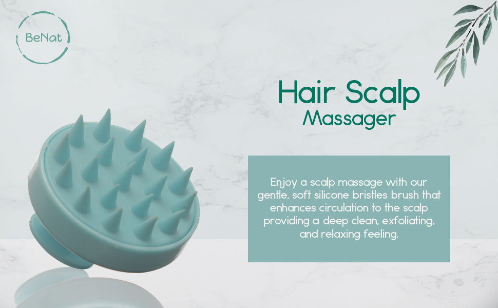 Silicone Scalp Massager Brush for Hair Growth & Deep Cleansing