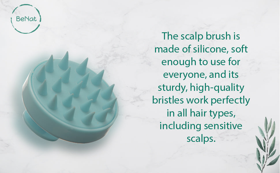 Silicone Scalp Massager Brush for Hair Growth & Deep Cleansing