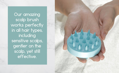 Silicone Scalp Massager Brush for Hair Growth & Deep Cleansing