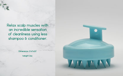 Silicone Scalp Massager Brush for Hair Growth & Deep Cleansing